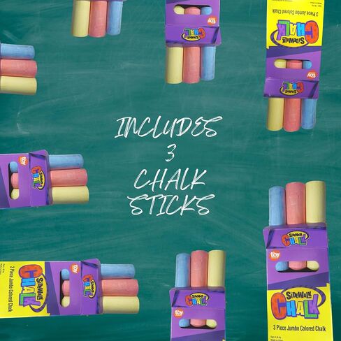 4E's Novelty 12 Boxes Sidewalk Chalk Party Favors for Kids, 3 Jumbo Chalk Sticks In Each Box, Sidewalk Chalk Bulk Individual Packs, Goodie Bag Stuffers Toddlers Summer Gift Toy in Saudi Arabia