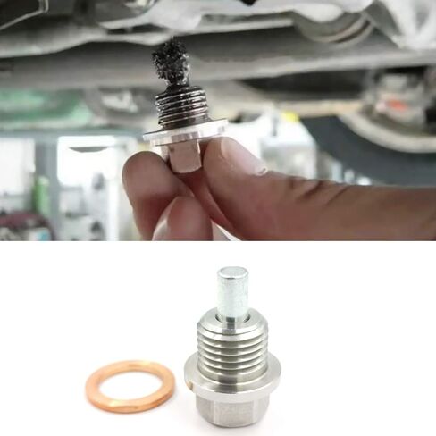 Jaronx M12x1.5 Magnetic Oil Drain Plug, Aluminum Magnetic Sump Drain Nut Oil Drain Bolt Compatible with Most BMW and Ford (All Other Vehicles with 12x1.5 Threaded)(M12x1.5) in Saudi Arabia