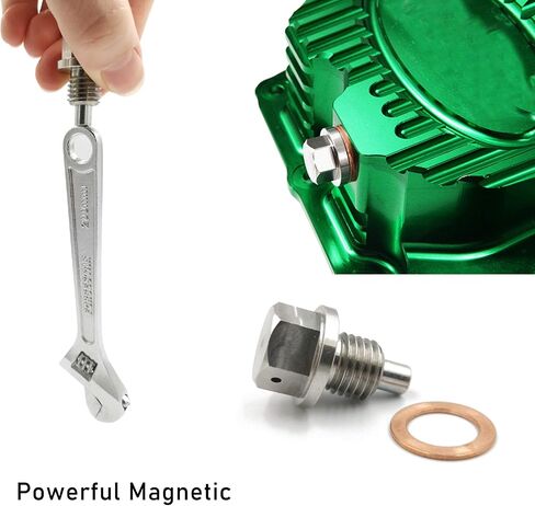 Jaronx M12x1.5 Magnetic Oil Drain Plug, Aluminum Magnetic Sump Drain Nut Oil Drain Bolt Compatible with Most BMW and Ford (All Other Vehicles with 12x1.5 Threaded)(M12x1.5) in Saudi Arabia