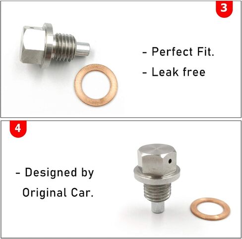 Jaronx M12x1.5 Magnetic Oil Drain Plug, Aluminum Magnetic Sump Drain Nut Oil Drain Bolt Compatible with Most BMW and Ford (All Other Vehicles with 12x1.5 Threaded)(M12x1.5) in Saudi Arabia