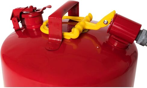 Eagle U2-26-SX5 Type II Metal Safety Can, Flammables, 11-1/4" Width x 9-1/2" Depth, 2 Gallon Capacity, 5/8" OD Pour Spout, Red in Saudi Arabia