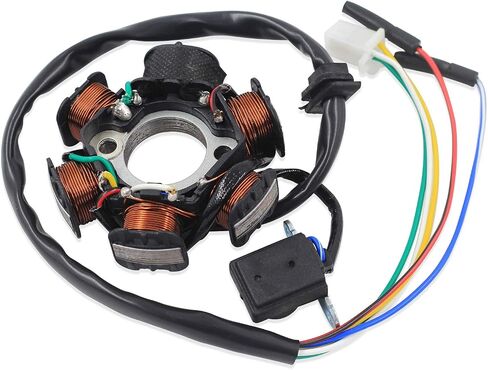 ملف إشعال تركيمال مغناطيسي 5 أسلاك تيار متردد 6 أقطاب لمحرك GY6 49cc - 180cc، سكوتر الدراجة ATV Dune Buggy Go Kart in Kuwait