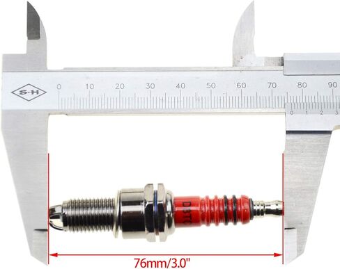 WOOSTAR A7TC Spark Plug 3 Electrode Replacement for 50cc 70cc 90cc 110cc 125cc Scooter Dirt Pocket Bike ATV Moped Quad in Saudi Arabia