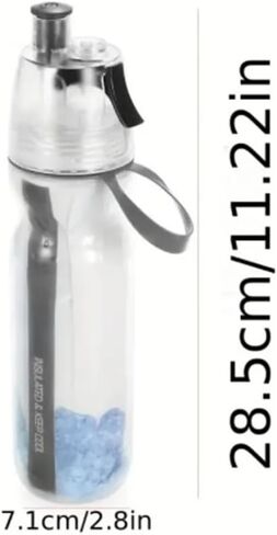 16.91oz /500ML Bicycle Sports Water Bottles, Insulated Mist Spray Water Bottle, Double Wall Ice Cold Water Bottle, Sports Outdoor Drinking Bottle (Blue) in Saudi Arabia