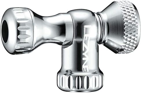 منفاخ إطارات الدراجة من Lezyne Control Drive CO2، الرأس فقط، الطريق، الجبل، مجموعة مسطحة لدراجة الحصى، ثاني أكسيد الكربون الملولب، صمام بريستا أو شريدر، فضي in Saudi Arabia