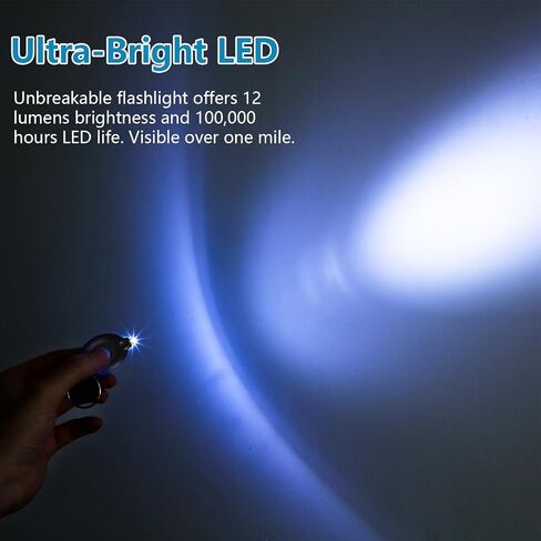 Hicarer 42 قطعة سلسلة مفاتيح صغيرة LED أضواء شارة مصباح يدوي للممرضات حلقة مفاتيح مع شعاع أبيض، البطاريات متضمنة (أسود) in Saudi Arabia
