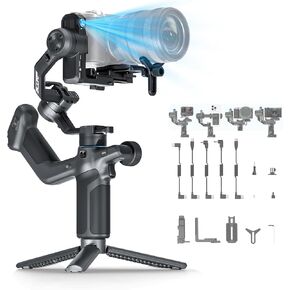 FeiyuTech SCORP-C [رسمي] مثبت الكاميرا 3 محاور مثبت انحراف محمول يناسب كاميرا DSLR بدون مرآة لسوني a7IV a7s Canon R5 R6 M50 Panasonic Nikon Fujifilm، Max5.5lb، التحكم في الكابل in Saudi Arabia