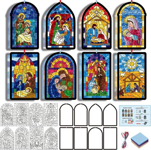 Tinlade 32 مجموعة بالونات الهواء الساخن Suncatchers Kit Summer DIY نافذة زجاجية ملون من الأنسجة الزجاجية بالون البالون الساخن معلق الحلي تجعل الخاص بك in Saudi Arabia