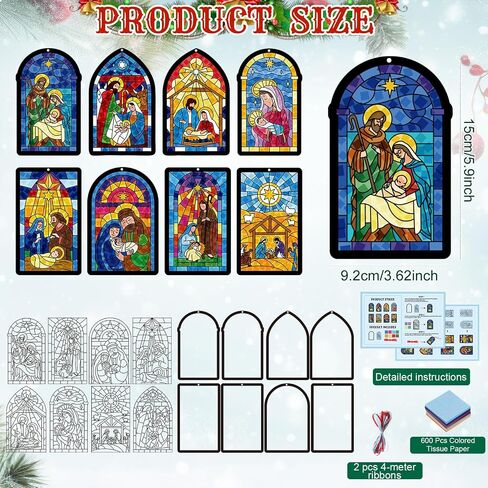 Tinlade 32 مجموعة بالونات الهواء الساخن Suncatchers Kit Summer DIY نافذة زجاجية ملون من الأنسجة الزجاجية بالون البالون الساخن معلق الحلي تجعل الخاص بك in Saudi Arabia