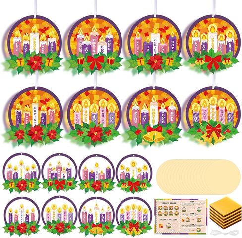 Tinlade 32 Set Hot Air Balloons Suncatchers Crafts Kit Summer DIY Window Stained Glass Tissue Paper Hot Air Balloon Hanging Ornaments Make Your Own Suncatcher Arts Home School Classroom Decorations in Saudi Arabia