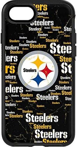 Skinit Decal Skin Compatible with OtterBox Symmetry iPhone 7 - Officially Licensed NFL Pittsburgh Steelers Black Blast Design in Saudi Arabia