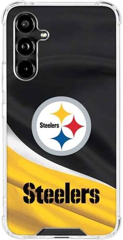 Skinit Clear Phone Case Compatible with Galaxy A54 5G - Officially Licensed NFL Pittsburgh Steelers Design in Saudi Arabia