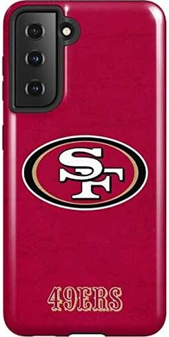 Skinit Pro Phone Case Compatible with Galaxy S21 5G - Officially Licensed NFL San Francisco 49ers Double Vision Design in Saudi Arabia