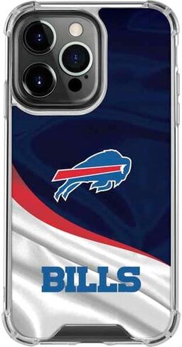 حافظة هاتف Skinit الشفافة متوافقة مع iPhone 15 Pro - تصميم NFL Buffalo Bills المرخص رسميًا in Saudi Arabia
