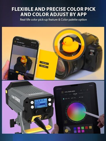 Video Light, COLBOR CL220 220W Continuous Lighting 2700-6500K Bi-Color CRI96+ 105000Lux@3.3ft COB Studio Light with Bowens Mount APP 10 Light Effects for Film Live, Video-Light-Studio-LED-Photography in Saudi Arabia