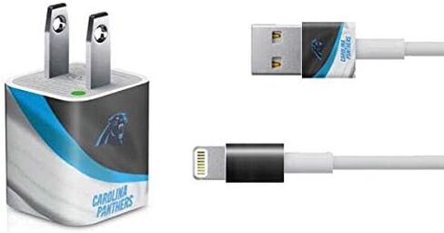 Skinit Decal Other Skin Compatible with iPhone Charger (5W USB) - Officially Licensed NFL Carolina Panthers Large Logo Design in Saudi Arabia