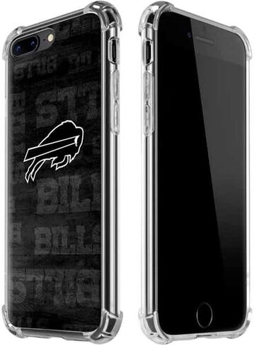 Skinit Clear Phone Case Compatible with iPhone 7/8 Plus - Officially Licensed NFL Buffalo Bills Black & White Design in Saudi Arabia