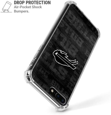 Skinit Clear Phone Case Compatible with iPhone 7/8 Plus - Officially Licensed NFL Buffalo Bills Black & White Design in Saudi Arabia