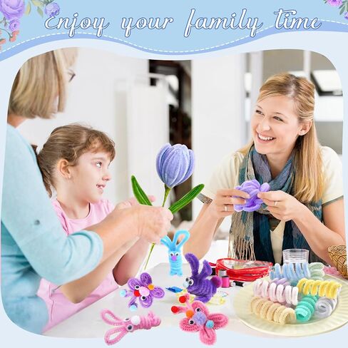 500 PCS أنابيب منظفات الحرف ، والسيقان الكثيفة الغامضة في تشينيل لمجموعة صناعة الزهور DIY ، والمنظفات الأنابيب بشكل كبير للفنون والحرف ديكورات مشاريع DIY ، مع أسلاك الأزهار تنبع ، وأشرطة الأزهار ، وأسلاك الزهرة in Kuwait