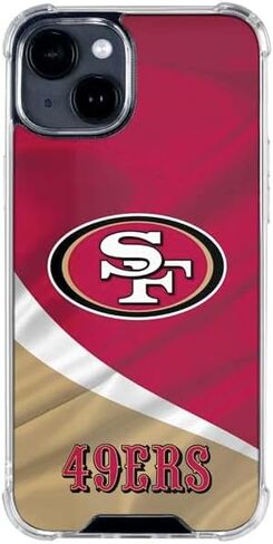 حافظة هاتف Skinit الشفافة متوافقة مع iPhone 15 - تصميم مرخص رسميًا من NFL San Francisco 49ers in Saudi Arabia