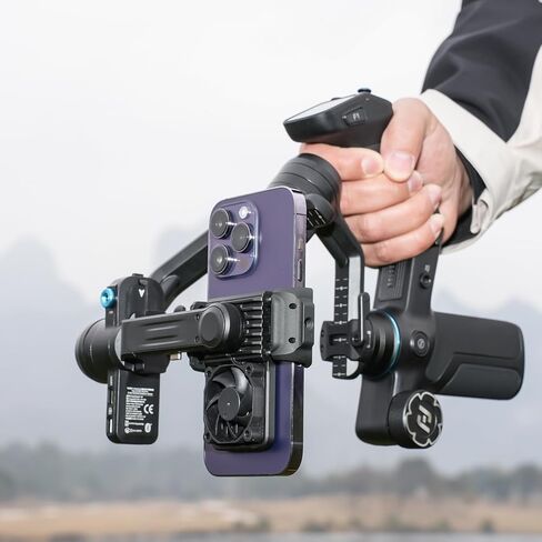 FeiyuTech SCORP-C2 Camera Gimbal Stabilizer with Built-in AI Tracking | 3-axis stabilizer with 7.72 lbs payload, native vertical shooting and intelligent tracking for DSLR & mirrorless cameras in Saudi Arabia