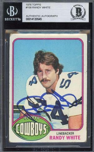 Randy Beckett BAS Signed 1976 Topps Rookie Autograph - Football Slabbed Autographed Rookie Cards in Saudi Arabia