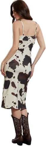 Verdusa Women's Boho Western Slit Thigh Cami Dress Cowgirl Bodycon Long Dresses in Saudi Arabia