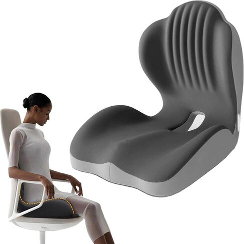 9999pcs Sweevly Posture and Seat Cushion, 2025 Upgrade Memory Foam L-Shaped Integrated Seat Cushions, Posture Corrector Seat Cushion (9999pcs Black) in Saudi Arabia