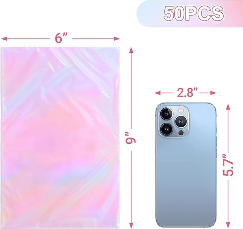 أوبكو 180pcs السيلوفان القزحيال معالجة الأكياس مع العلاقات ، 5 × 7 بوصة من البلاستيك الأكياس جيدة من أجل الحفلات ، والحلوى ، وتعبئة ملفات تعريف الارتباط ، ولف الهدايا in Kuwait