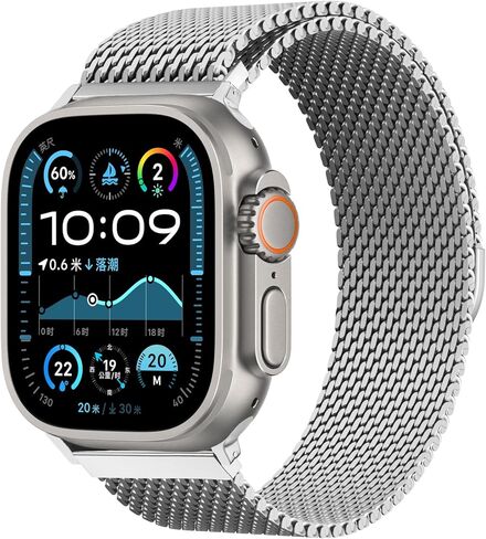 Milanese Loop for Apple Watch Ultra 3/2 Band 49mm 46mm 45mm 44mm 42mm 41mm 40mm 38mm Men Women,Magnetic Buckle Strap Stainless Steel Mesh Metal Band for iWatch Ultra Series 11 10 9 8 7 6 5 4 3 SE3/2/1 in Saudi Arabia