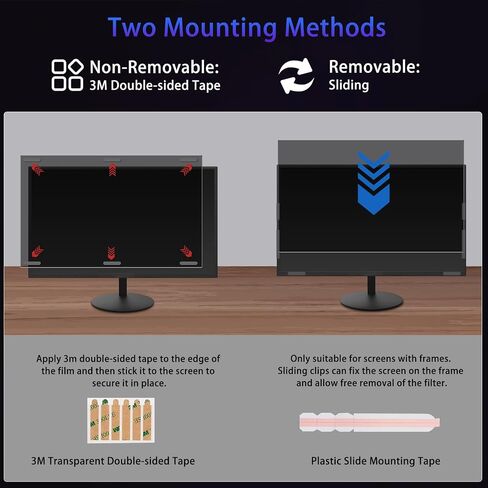 12.5" Privacy Screen Computer for 16:9 Aspect Ratio, 2-Sided Removable Anti-Peeping/Anti-Glare, Blue Light Block, UV Protect, Reduce Strain, Anti-Scratch, Fits 12.5-inch 16:9 Protector Film in Kuwait