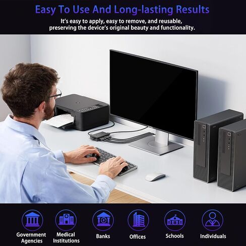 12.5" Privacy Screen Computer for 16:9 Aspect Ratio, 2-Sided Removable Anti-Peeping/Anti-Glare, Blue Light Block, UV Protect, Reduce Strain, Anti-Scratch, Fits 12.5-inch 16:9 Protector Film in Kuwait