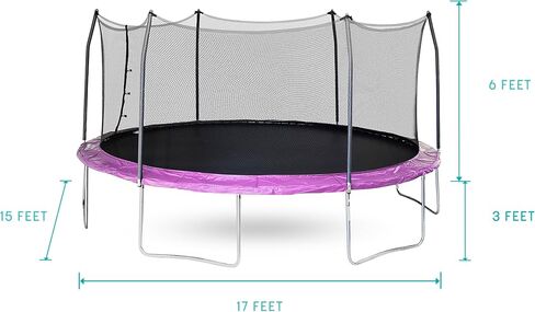 Skywalker Trampolines 12FT 13FT 14FT 15FT 17FT Trampoline with Enclosure, Spring Pad Cover, Heavy Duty Jump Mat in Saudi Arabia