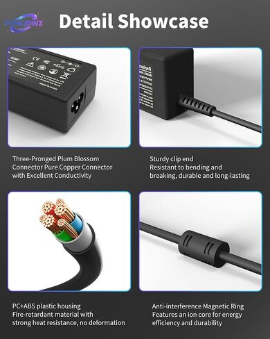 65W 45W شاحن كمبيوتر محمول متوافق مع HP Pavilion Envy Probook EliteBook Power Power Cord Smart Blue Tip Adapter AC in Kuwait