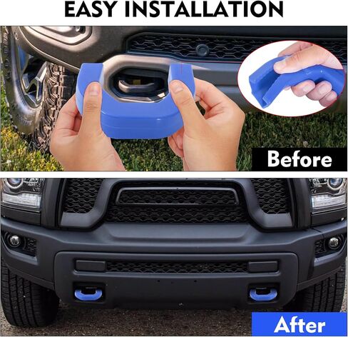 أغطية خطاف السحب تتناسب مع F150 2004-2024 BASE BASE/BIG BEND/OUTER BANKS 2021-2024 ، Hitch Cover Front Thuck Car Hooks متوافقة مع إكسسوارات TUNDRA 2017-2021 (الأزرق) in Kuwait