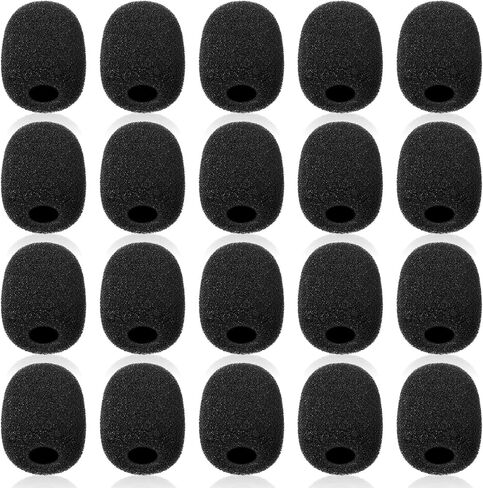 20 Pcs Microphone Covers Foam High Density Headset Mic Foam Cover High Density Lapel Headset Microphone Windscreen in Saudi Arabia