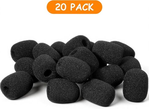 20 Pcs Microphone Covers Foam High Density Headset Mic Foam Cover High Density Lapel Headset Microphone Windscreen in Saudi Arabia