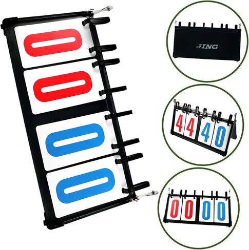 POPETPOP Portable Digital Scoreboard for Basketball Volleyball Soccer Flip Scorekeeper Made of PVC Metal Cold Plate in Saudi Arabia