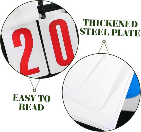 POPETPOP Portable Digital Scoreboard for Basketball Volleyball Soccer Flip Scorekeeper Made of PVC Metal Cold Plate in Saudi Arabia
