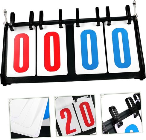 POPETPOP Portable Digital Scoreboard for Basketball Volleyball Soccer Flip Scorekeeper Made of PVC Metal Cold Plate in Saudi Arabia