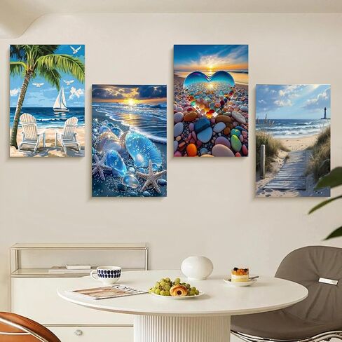 6 Packs Paint by Number for Adults Beginners, DIY Cityscape Acrylic Oil Painting by Numbers Kits on Canvas, Adults Paint by Numbers Kits Drawing Paintwork for Home Decor Gift 9.8x13.7inch in Saudi Arabia
