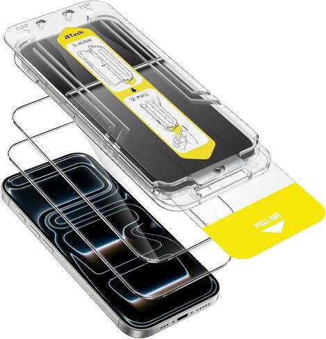 JETech Screen Protector for iPhone 17 Pro Max 6.9-Inch, 10-Second Super Easy Installation Kit with One-Step Alignment Tray, Anti-Fingerprint Tempered Glass Film, Case-Friendly, HD Clear, 2-Pack in Saudi Arabia