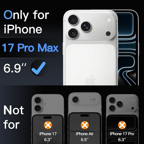 JETech Screen Protector for iPhone 17 Pro Max 6.9-Inch, 10-Second Super Easy Installation Kit with One-Step Alignment Tray, Anti-Fingerprint Tempered Glass Film, Case-Friendly, HD Clear, 2-Pack in Saudi Arabia