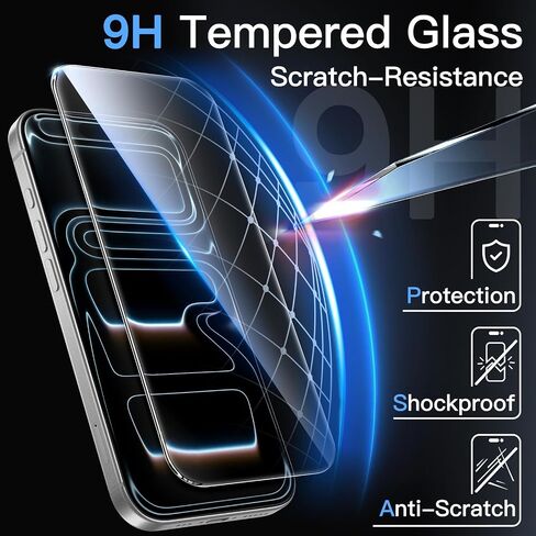 JETech Screen Protector for iPhone 17 Pro Max 6.9-Inch, 10-Second Super Easy Installation Kit with One-Step Alignment Tray, Anti-Fingerprint Tempered Glass Film, Case-Friendly, HD Clear, 2-Pack in Saudi Arabia
