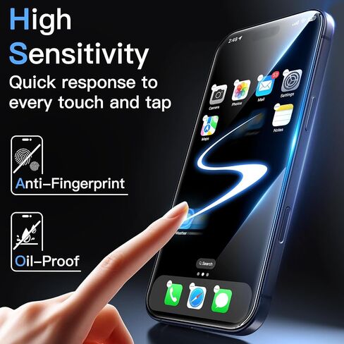 JETech Screen Protector for iPhone 17 Pro Max 6.9-Inch, 10-Second Super Easy Installation Kit with One-Step Alignment Tray, Anti-Fingerprint Tempered Glass Film, Case-Friendly, HD Clear, 2-Pack in Saudi Arabia