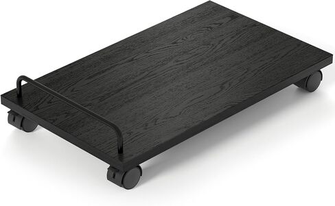 Mobile CPU Stand, 14.2''D x 9.4''W Computer Tower Stand, PC Stand for Floor with 4 Rolling Caster Wheels, Under Desk CPU Holder, Industrial Computer Cart for Carpet, for Office, Rustic Brown in Kuwait