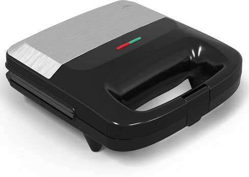 Sunvivi 3 in 1 Electric Sandwich Maker: Panini Press Grill and Waffle Iron Set, Grill and Sandwich Press with Removable Nonstick Plates, Indicator Lights & Cool Touch Handle, 800W, Black in Kuwait