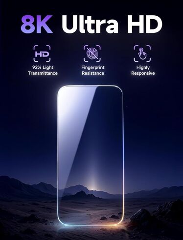 LISEN 2 Pack 9H+ Glass for iPhone 16 Pro Screen Protector, Military Grade Shatterproof Full Edge Coverage, HD Bubble Free Easy Installation Tempered Glass for iPhone 16 Pro (6.3 Inch) in Saudi Arabia