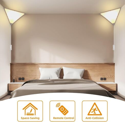 2 حزمة مصباح زاوية مع مصباح LED 9W وبعد ، مصباح زاوية درجة حرارة 3 لون ، قابلية قابلة للضايق في مصابيح قلادة للسقف مع ظل الأكريليك ، قم بتوصيل ضوء السقف لغرفة المعيشة وغرفة النوم in Saudi Arabia