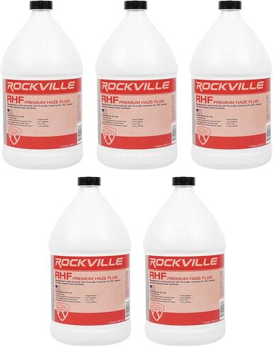 (5) Rockville RHF Gallon Water-Based Haze Machine Fuid Juice/Non-Clog/Long Hang Time in Kuwait